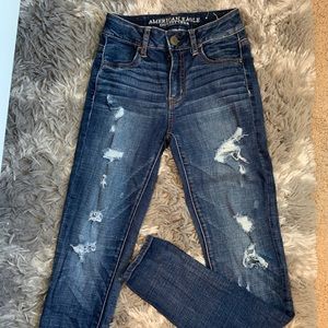 00 American Eagle ripped skinny jeans